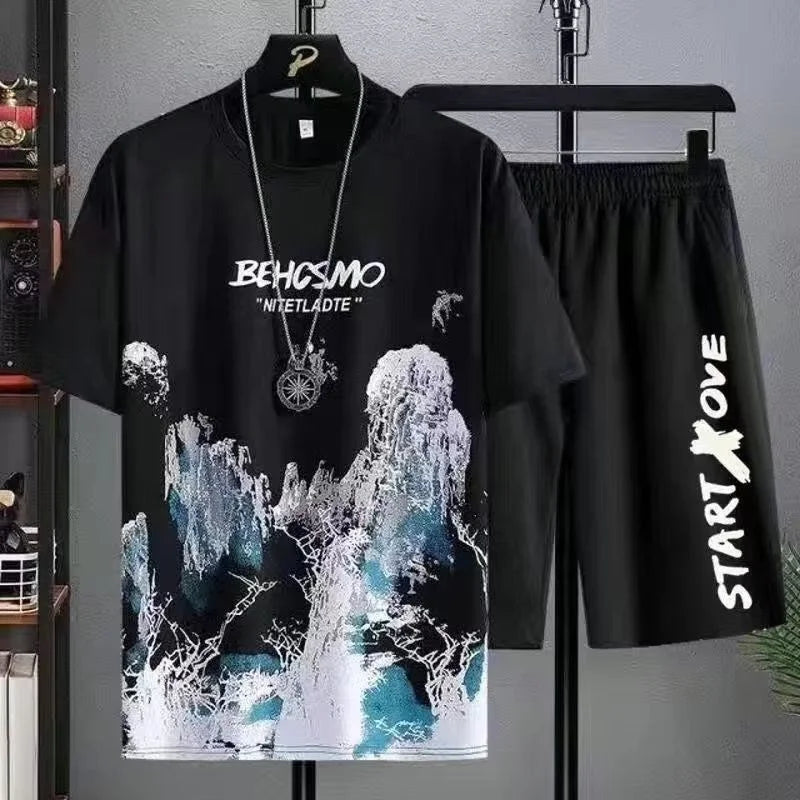 Behosmo Nitetladte Graphic Tee & Shorts Set