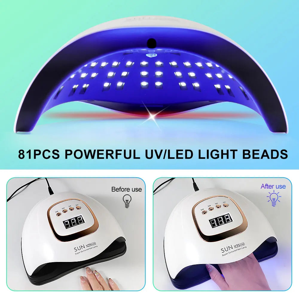 SUN X25 MAX UV/LED Nail Lamp – 81 LEDs, 4 Timer Settings