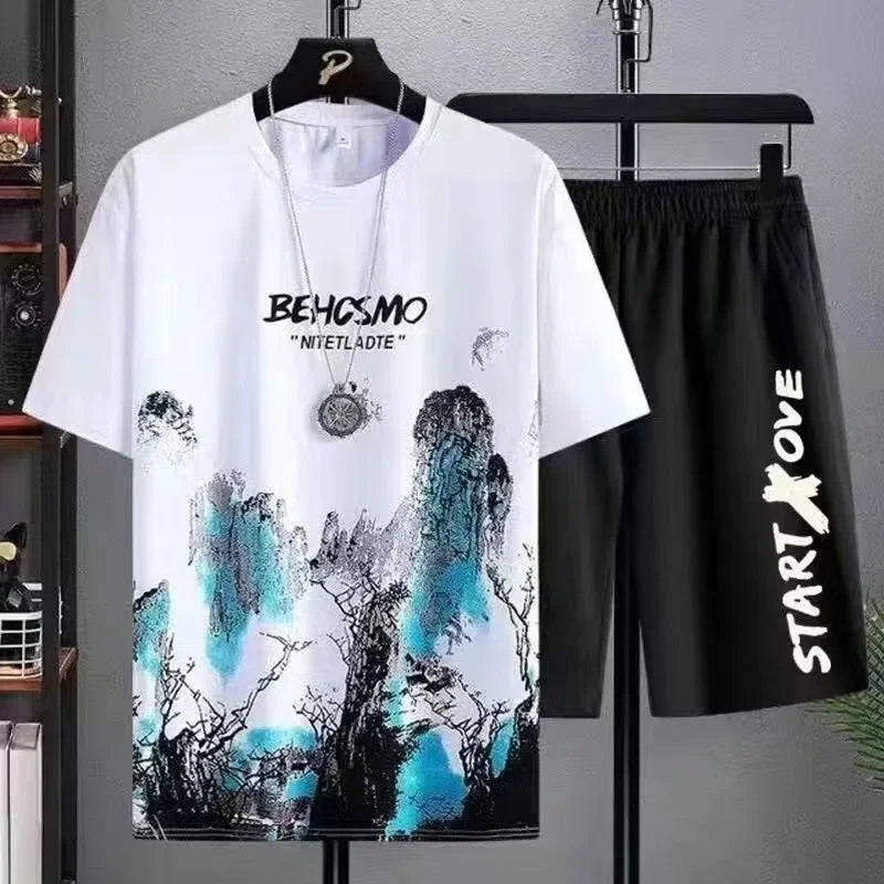 Behosmo Nitetladte Graphic Tee & Shorts Set