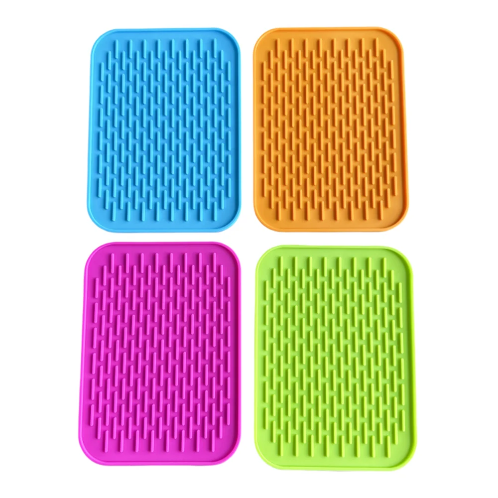 Durable Flexible Silicone Pot Holder Tableware Pad Coasters Pot Holder Non Slip Heat Resistant Hot Pad Tableware Insulation Pad