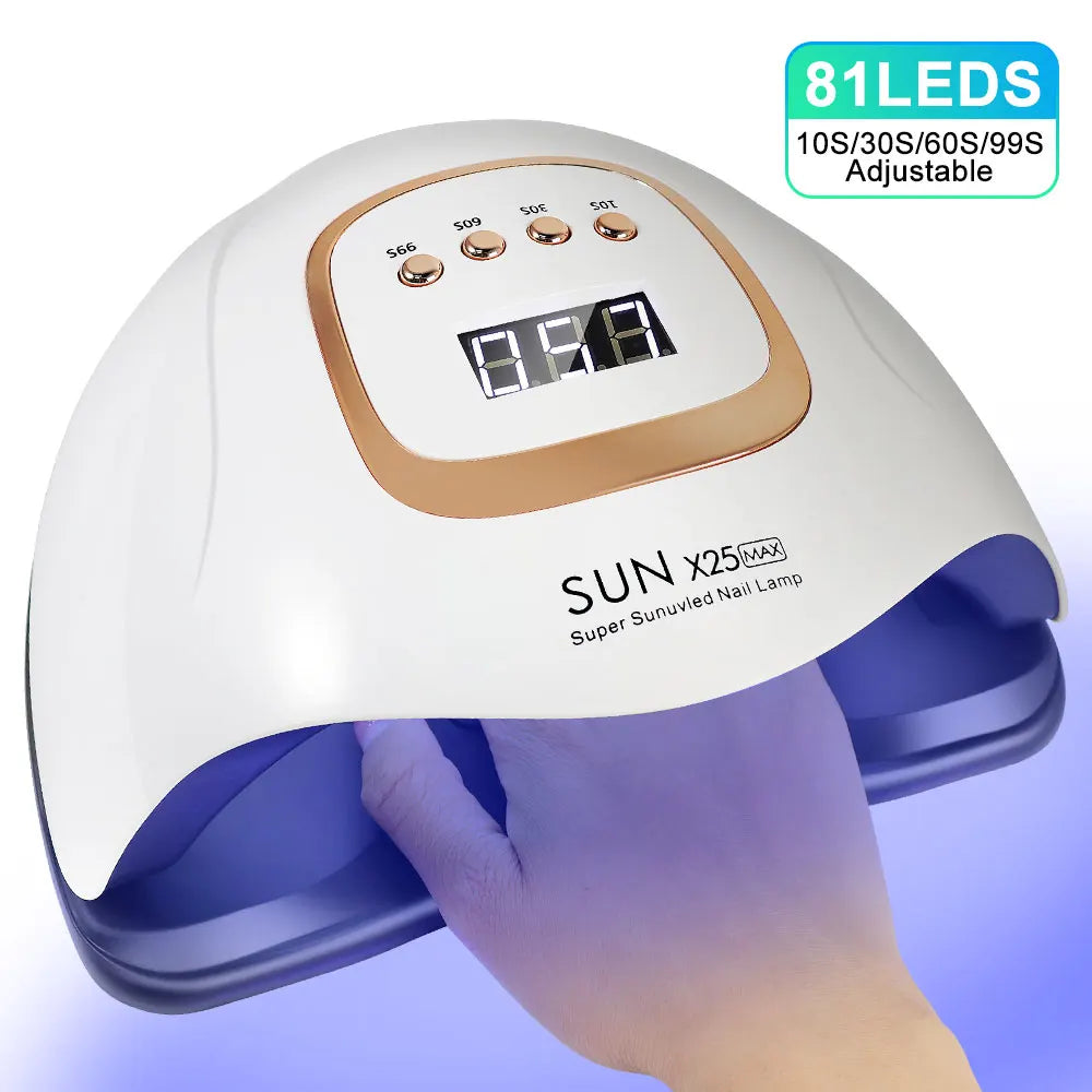 SUN X25 MAX UV/LED Nail Lamp – 81 LEDs, 4 Timer Settings