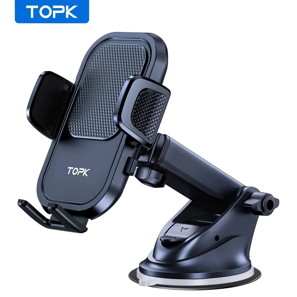 TOPK Car Phone Mount – Suction Cup Dashboard & Windshield Holder